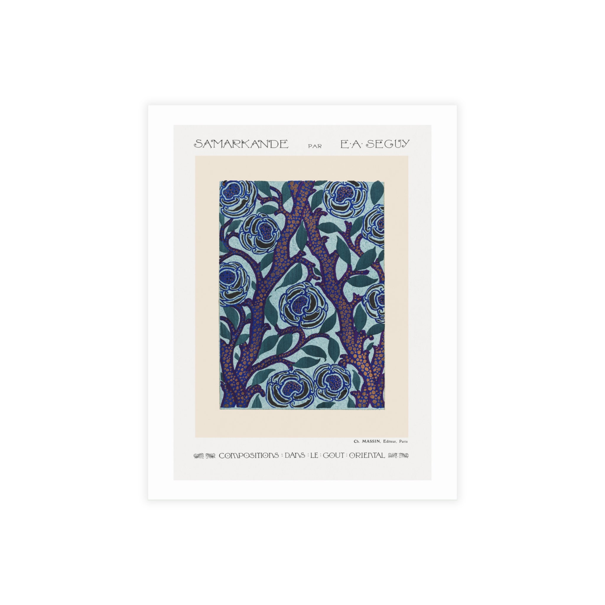 Postcard Bundles (envelopes included) - Stenciled Flowers in Oriental Style