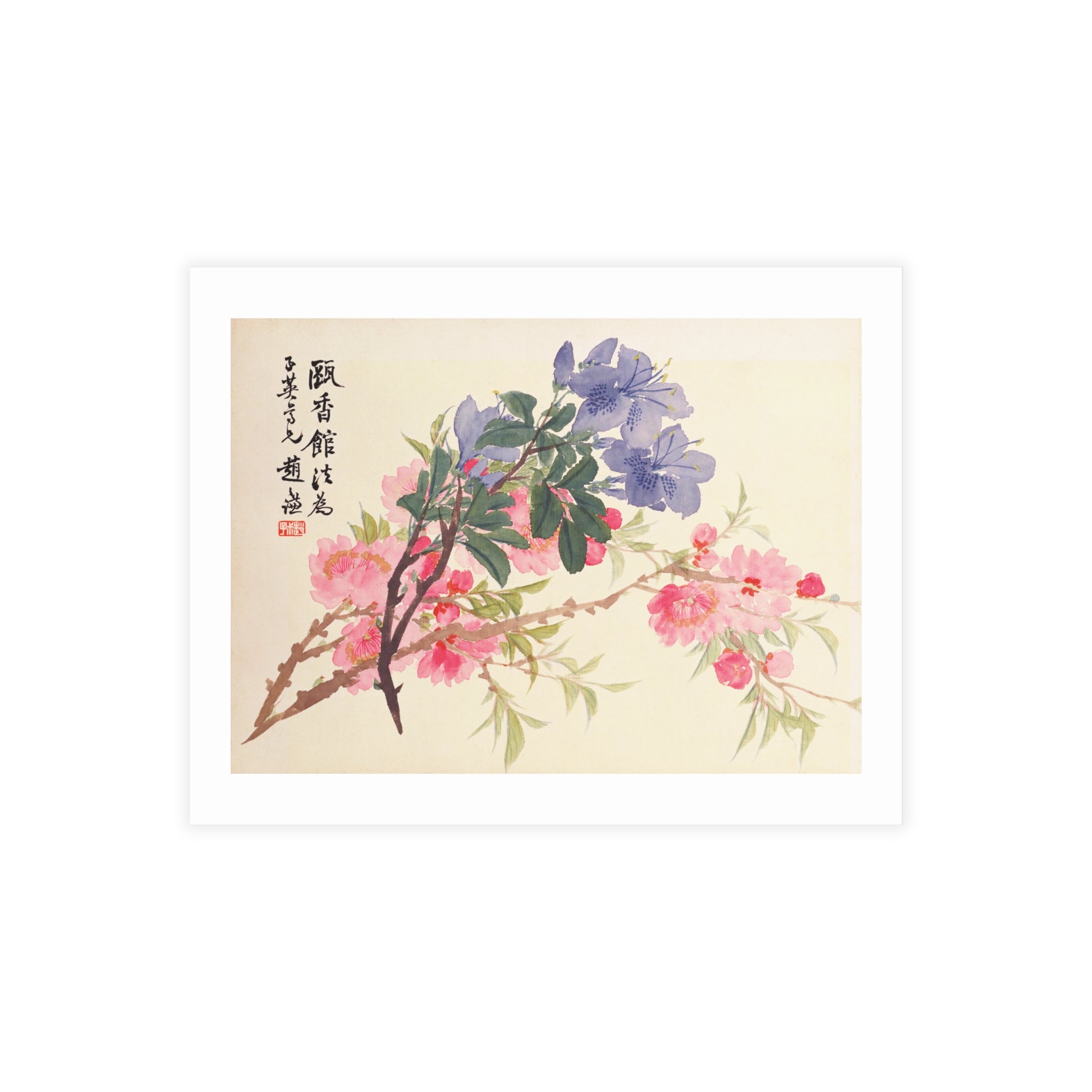 Postcard Bundles (envelopes included) - Zhao Zhiqian's Flower Album - Peach Blossom Page
