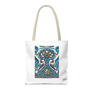 Stylish Tote Bag - Lustered Earthenware Tile Panel