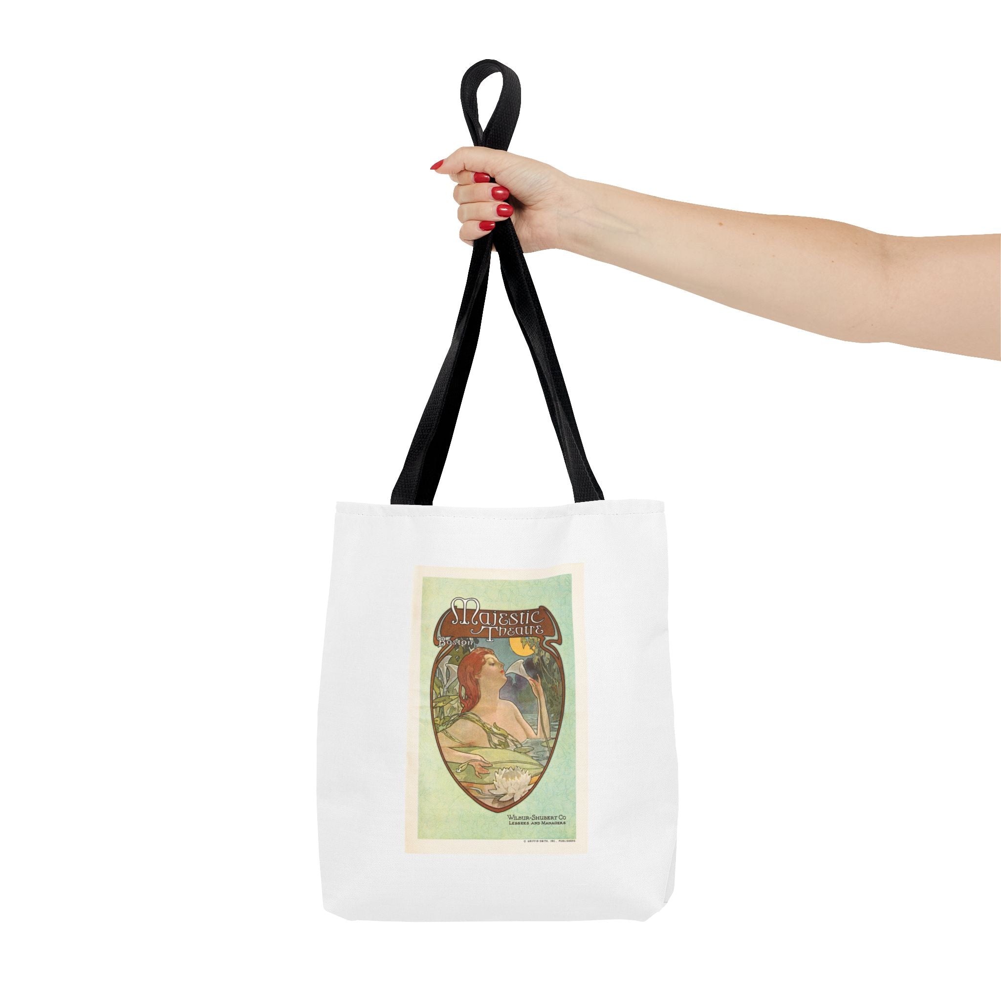 Stylish Tote Bag - Boston’s Majestic Theatre, Art Nouveau Playbill Artwork 1914