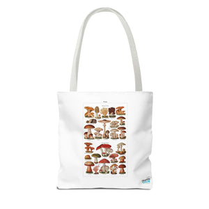 Stylish Tote Bag - Diverse Mushroom (Fungi) Species Print