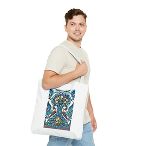 Stylish Tote Bag - Lustered Earthenware Tile Panel