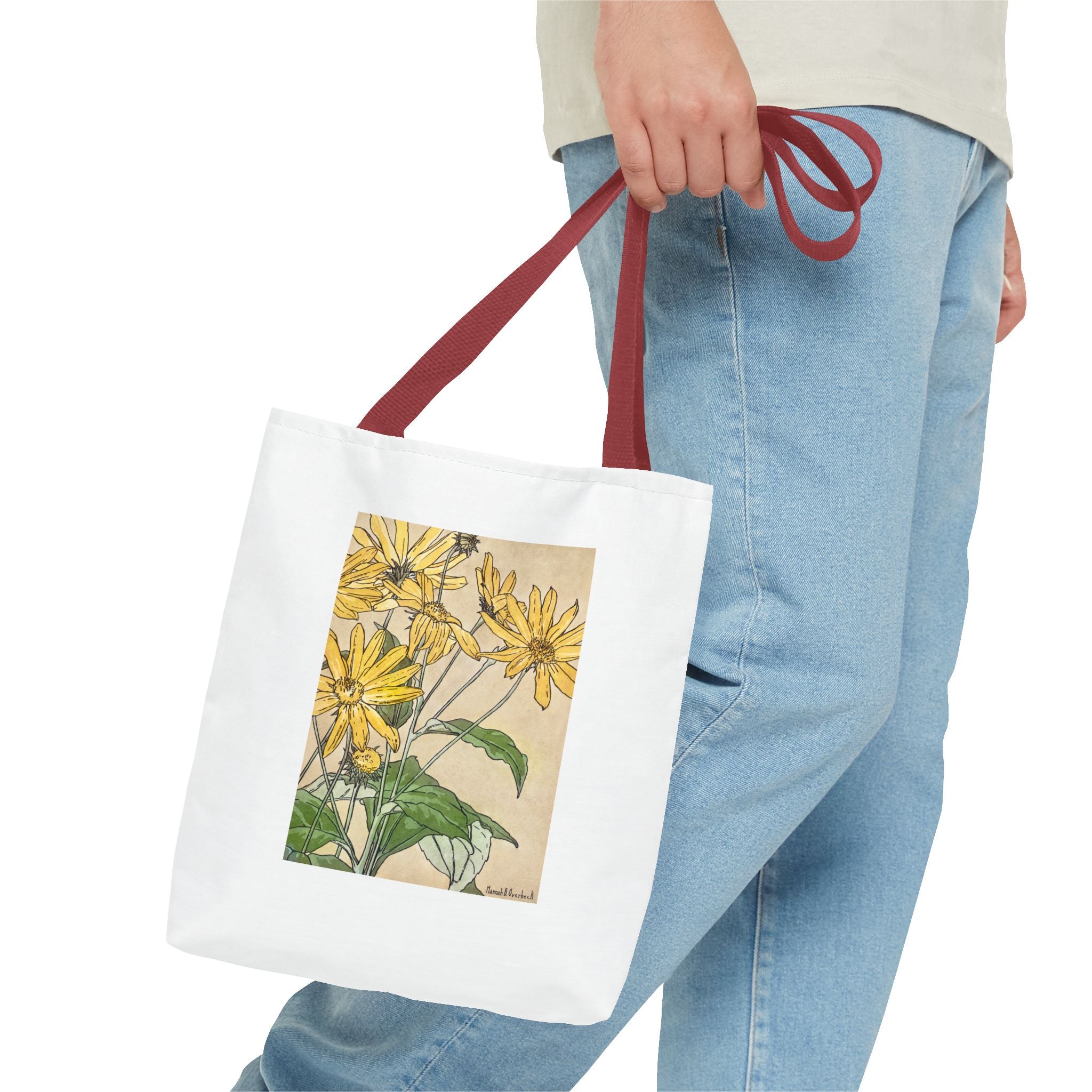 Stylish Tote Bag - Sunflowers Print