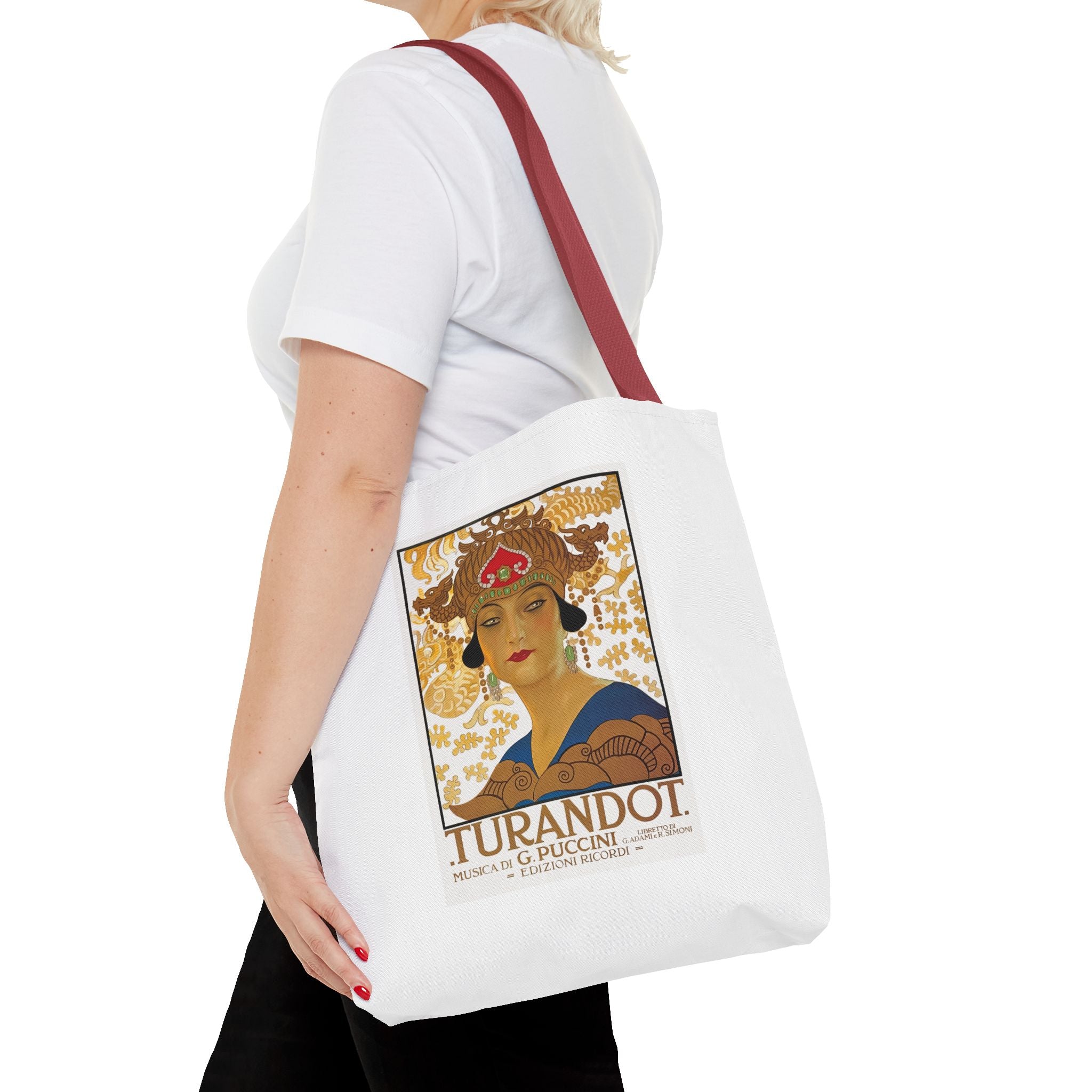 Stylish Tote Bag - Giacomo Puccini’s Opera Turandot Vintage Artwork (1926)