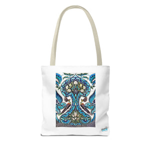 Stylish Tote Bag - Lustered Earthenware Tile Panel