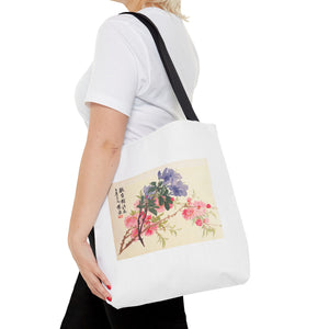 Stylish Tote Bag - Zhao Zhiqian's Flower Album - Peach Blossom Page