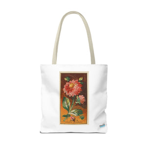 Stylish Tote Bag - Dahlia Coccinea Flower Artwork (1890)