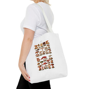 Stylish Tote Bag - Diverse Mushroom (Fungi) Species Print