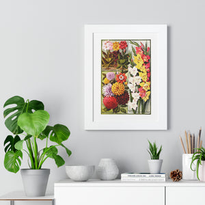 Framed Vertical Poster - Childs' Seeds, Flower Catalog Plate