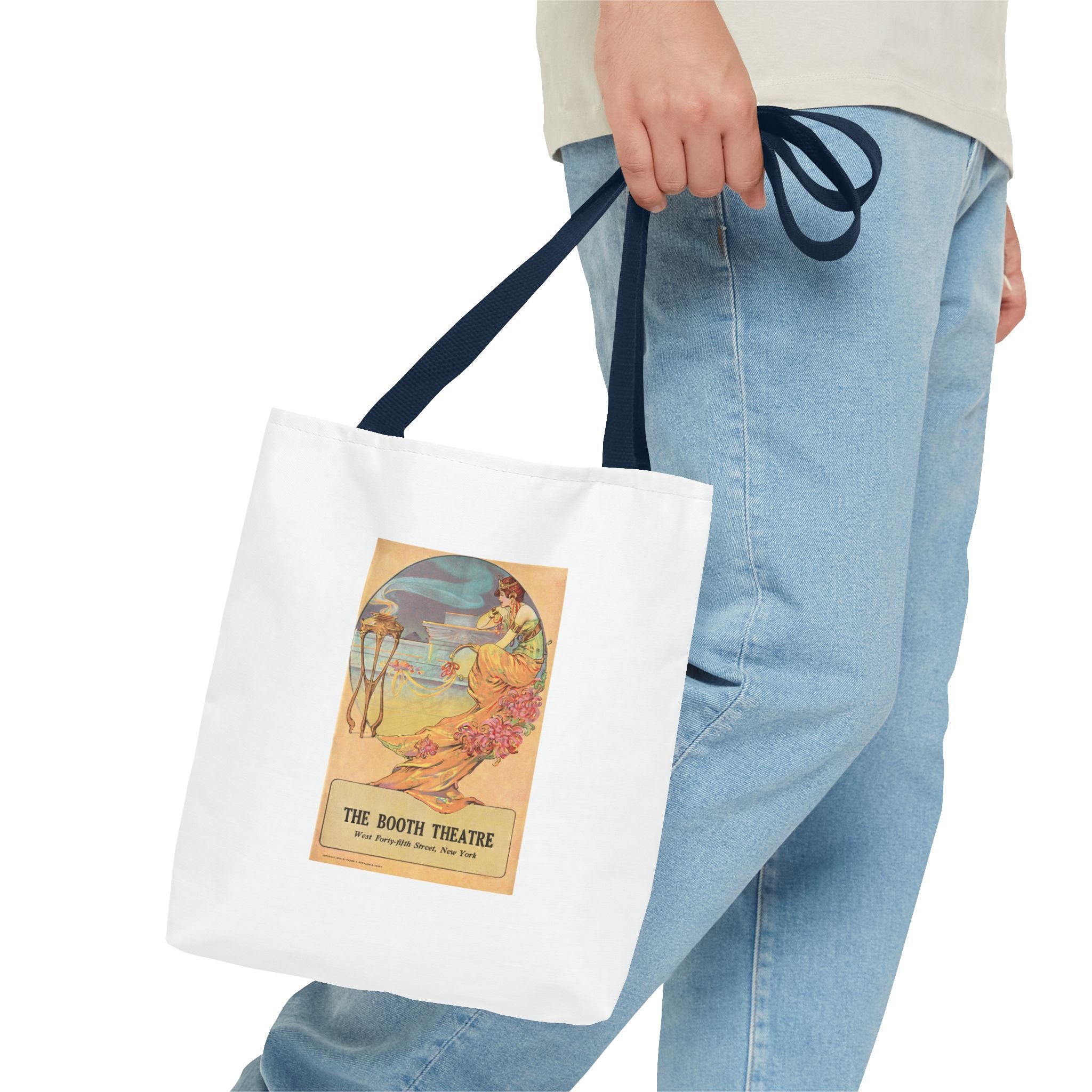 Stylish Tote Bag - Booth Theatre, New York, Vintage Playbill Artwork (1915)