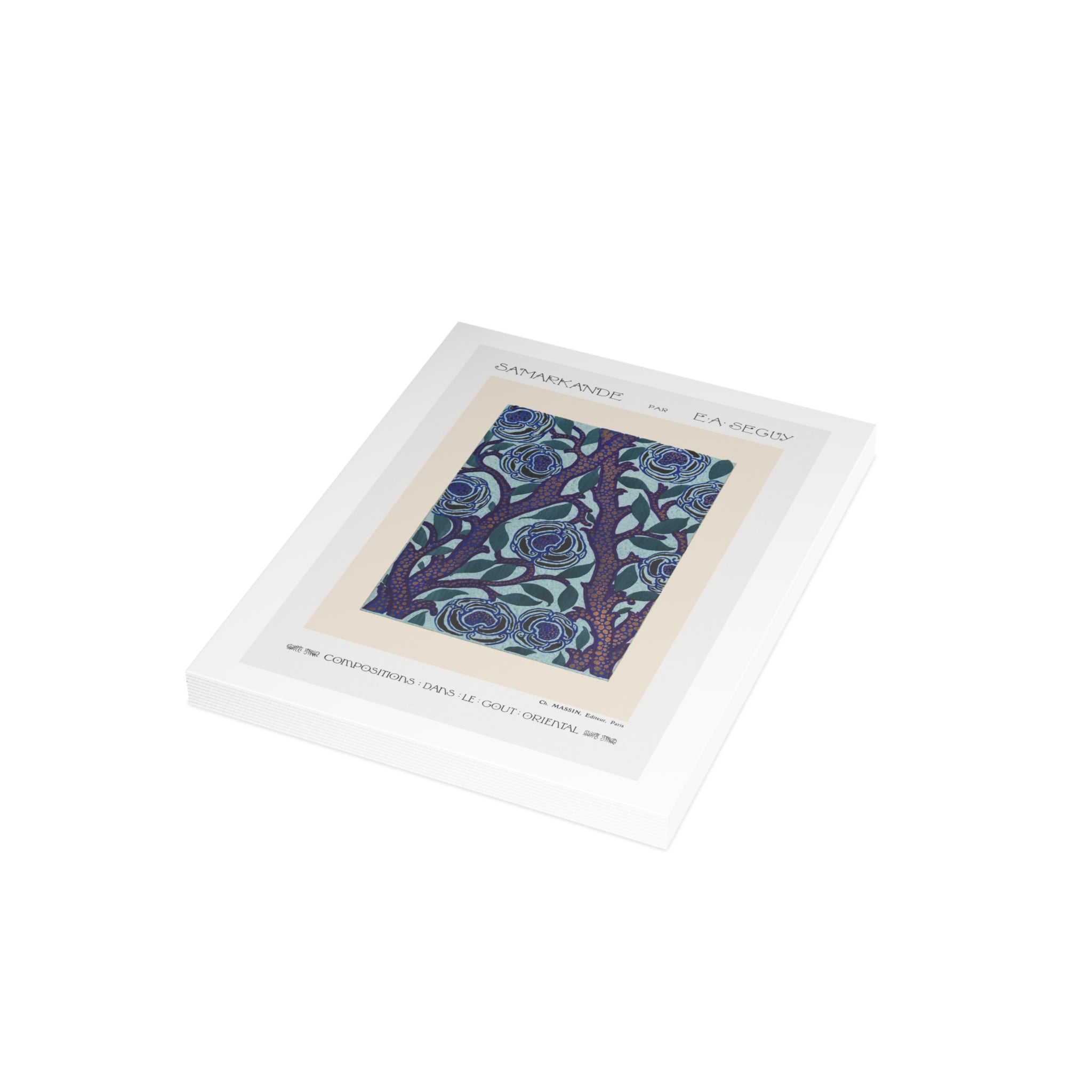 Postcard Bundles (envelopes included) - Stenciled Flowers in Oriental Style