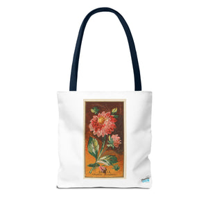 Stylish Tote Bag - Dahlia Coccinea Flower Artwork (1890)