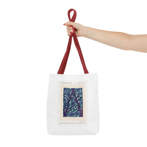 Stylish Tote Bag - Stenciled Flowers in Oriental Style