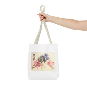 Stylish Tote Bag - Zhao Zhiqian's Flower Album - Peach Blossom Page