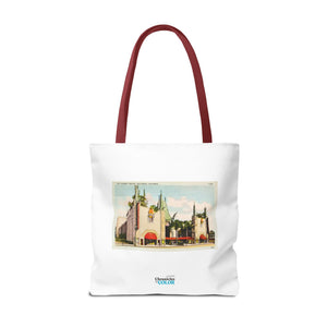 Stylish Tote Bag - Grauman’s Chinese Theatre, Hollywood Vintage Postcard Art