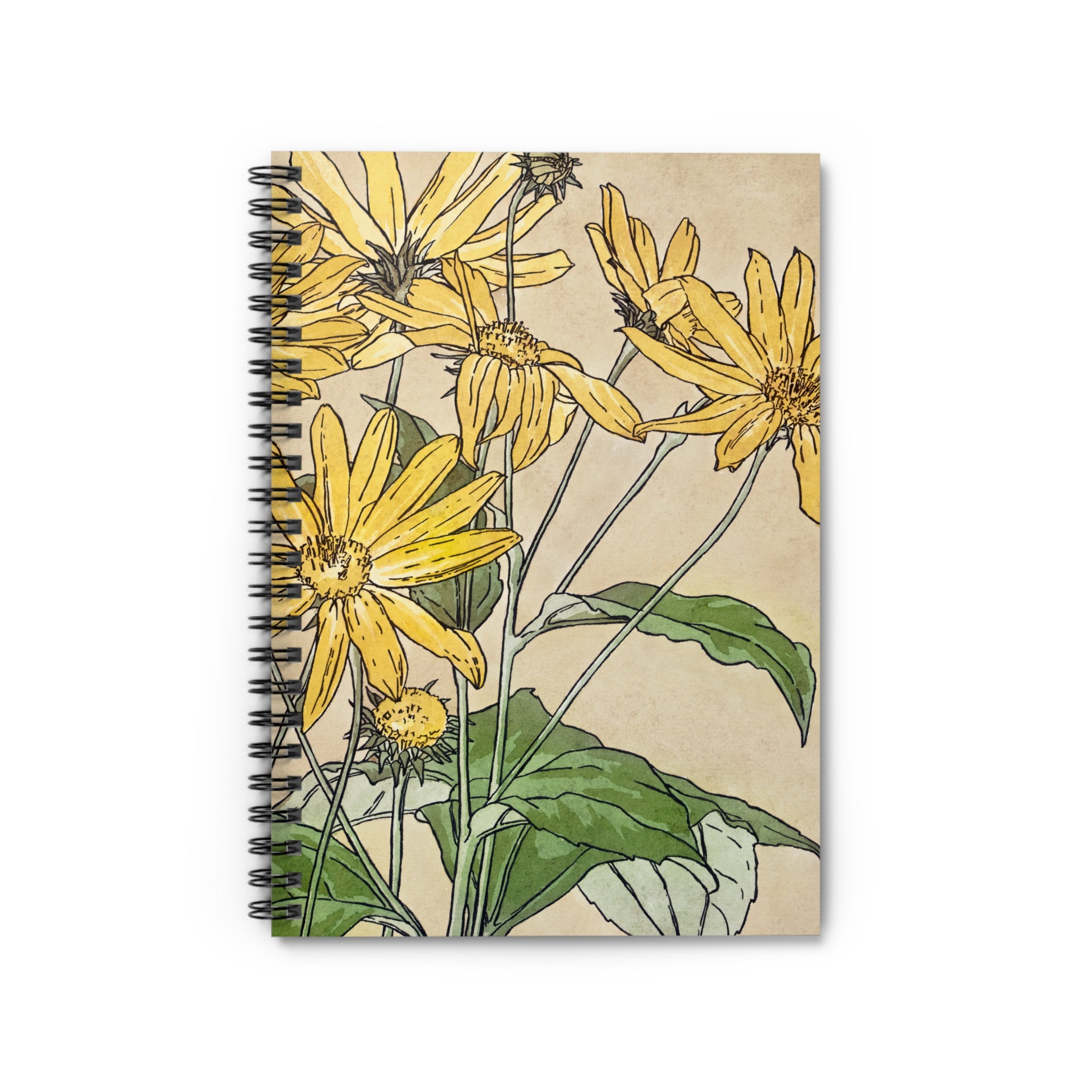 Spiral Notebook (Ruled Line) - Sunflowers Print