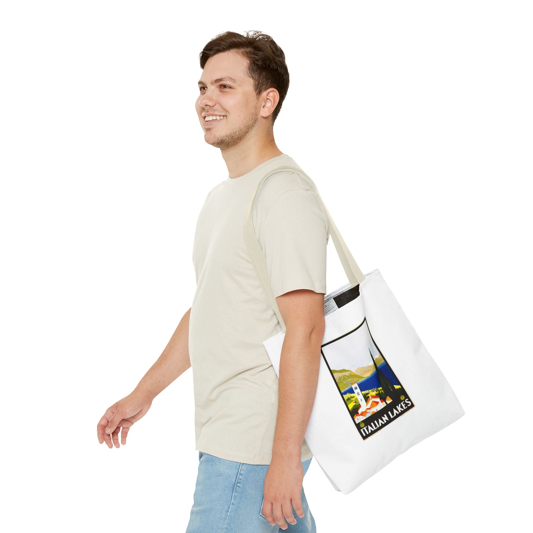 Stylish Tote Bag - Italian Lakes Print
