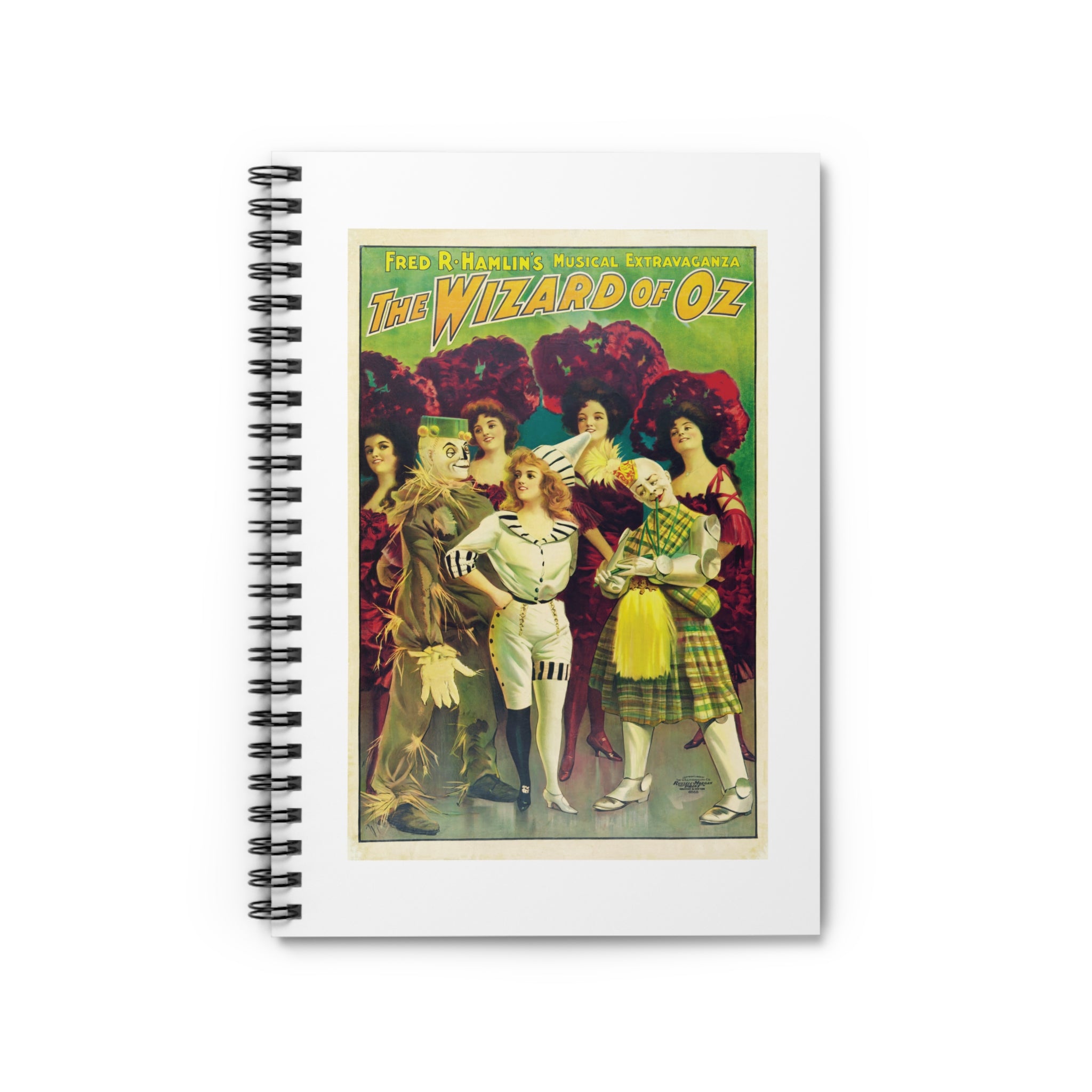 Spiral Notebook (Ruled Line) - The Wizard of Oz Musical Extravaganza Vintage Artwork (1903)