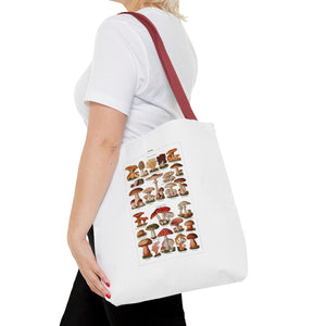Stylish Tote Bag - Diverse Mushroom (Fungi) Species Print