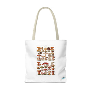 Stylish Tote Bag - Diverse Mushroom (Fungi) Species Print