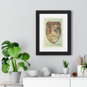 Framed Vertical Poster - Boston’s Majestic Theatre, Art Nouveau Playbill Artwork 1914