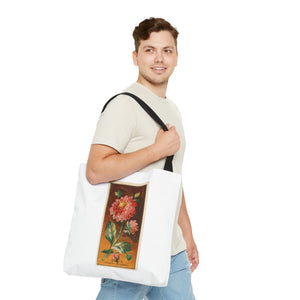 Stylish Tote Bag - Dahlia Coccinea Flower Artwork (1890)