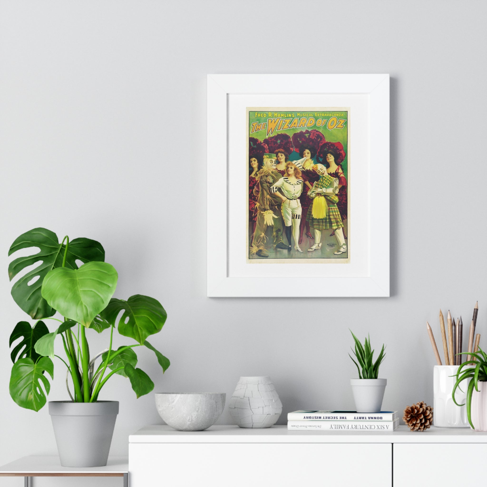 Framed Vertical Poster - The Wizard of Oz Musical Extravaganza Vintage Artwork (1903)