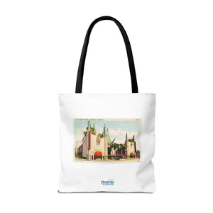 Stylish Tote Bag - Grauman’s Chinese Theatre, Hollywood Vintage Postcard Art