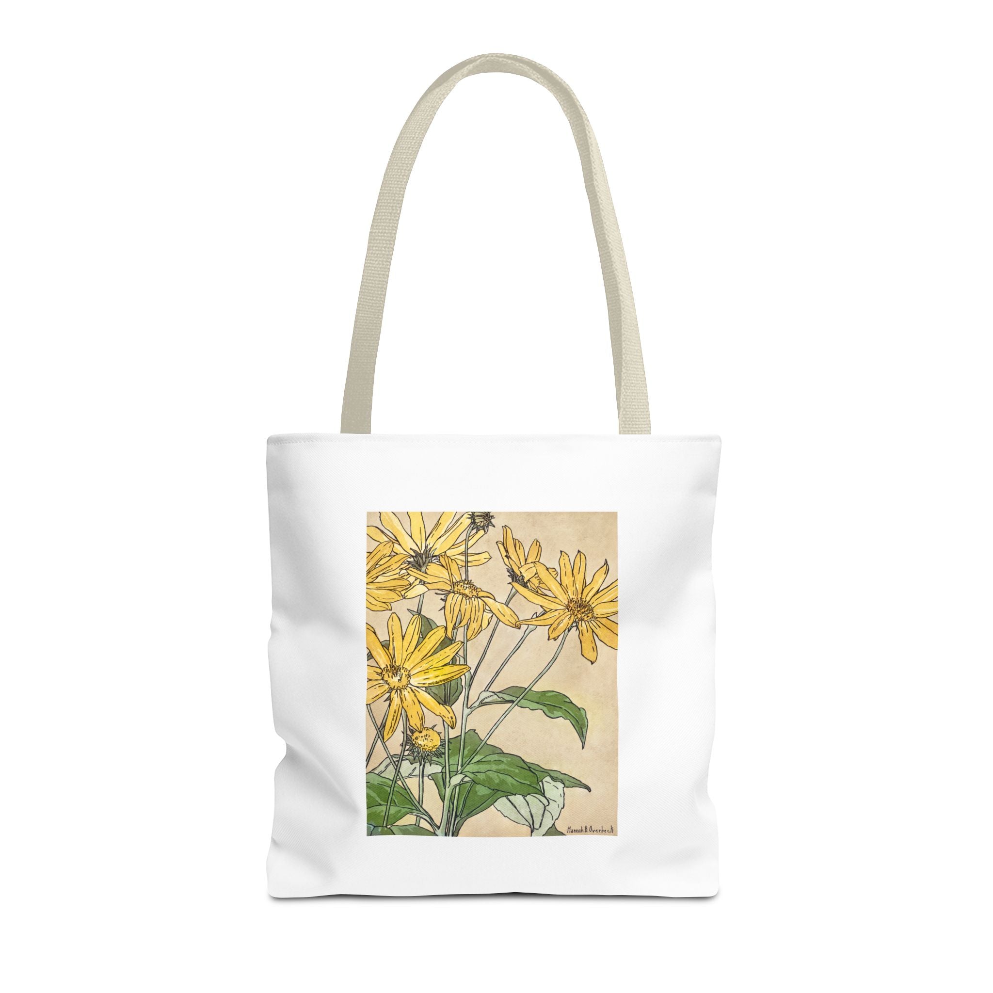 Stylish Tote Bag - Sunflowers Print