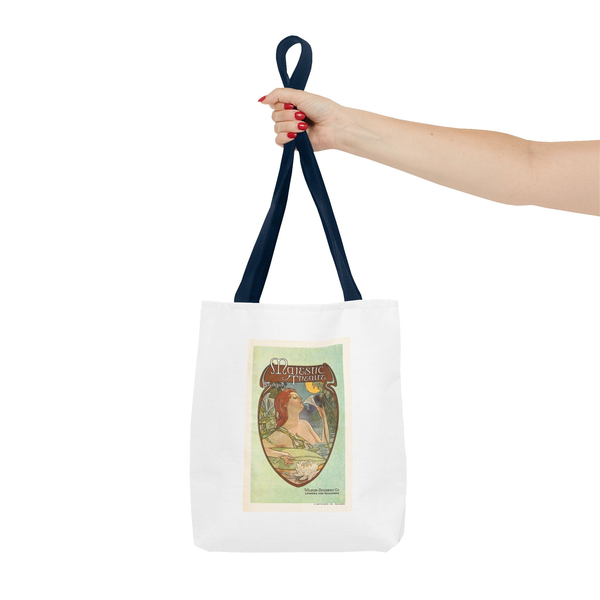Stylish Tote Bag - Boston’s Majestic Theatre, Art Nouveau Playbill Artwork 1914