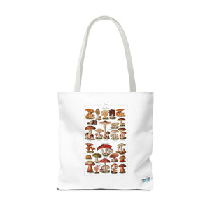 Stylish Tote Bag - Diverse Mushroom (Fungi) Species Print
