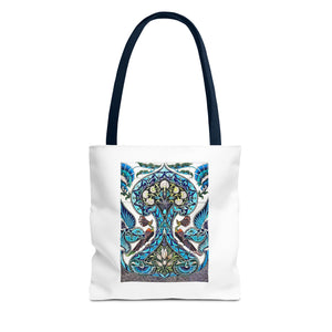 Stylish Tote Bag - Lustered Earthenware Tile Panel