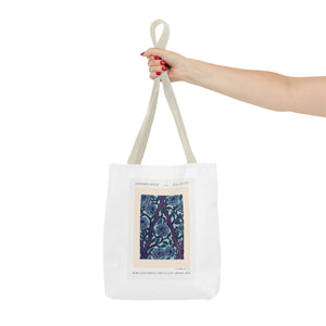 Stylish Tote Bag - Stenciled Flowers in Oriental Style