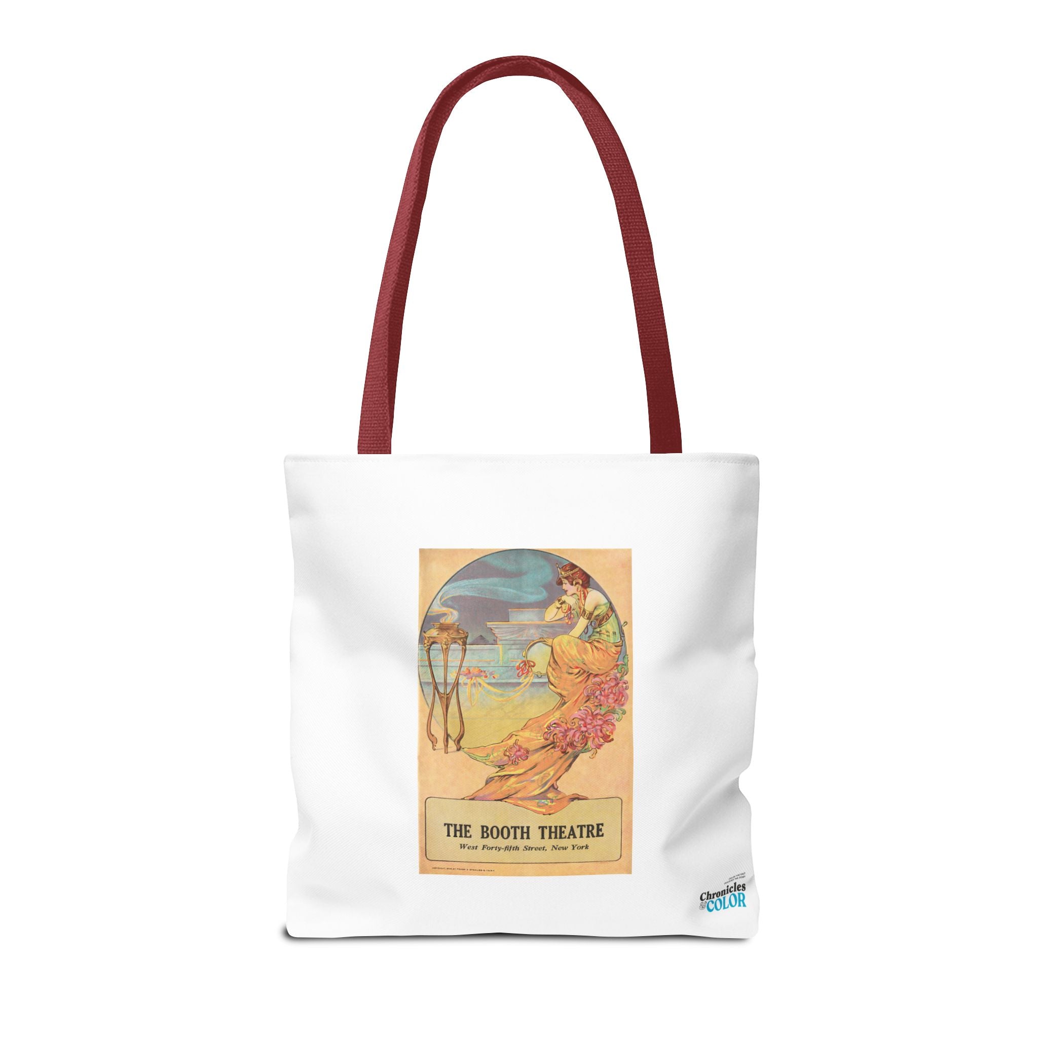 Stylish Tote Bag - Booth Theatre, New York, Vintage Playbill Artwork (1915)