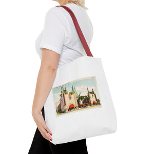 Stylish Tote Bag - Grauman’s Chinese Theatre, Hollywood Vintage Postcard Art