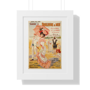 Framed Vertical Poster - Casino de Boulogne s. Mer
