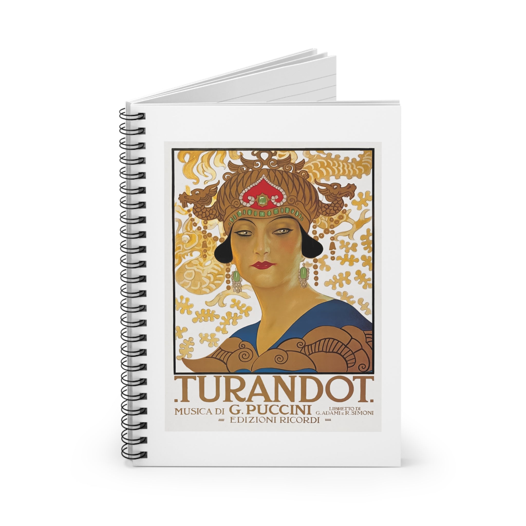 Spiral Notebook (Ruled Line) - Giacomo Puccini’s Opera Turandot Vintage Artwork (1926)
