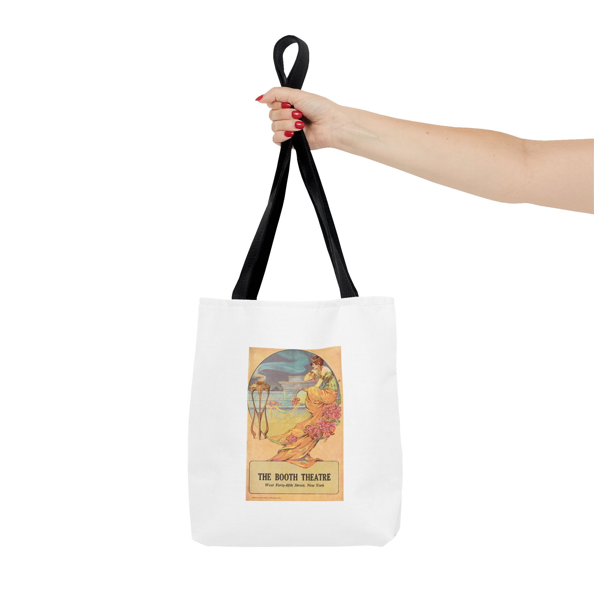 Stylish Tote Bag - Booth Theatre, New York, Vintage Playbill Artwork (1915)