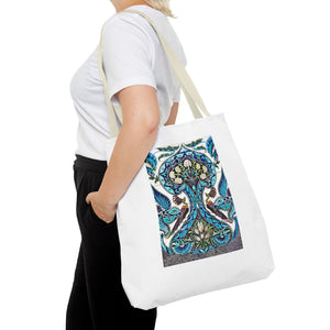 Stylish Tote Bag - Lustered Earthenware Tile Panel