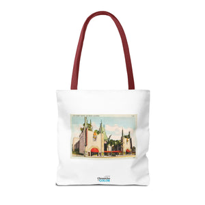 Stylish Tote Bag - Grauman’s Chinese Theatre, Hollywood Vintage Postcard Art