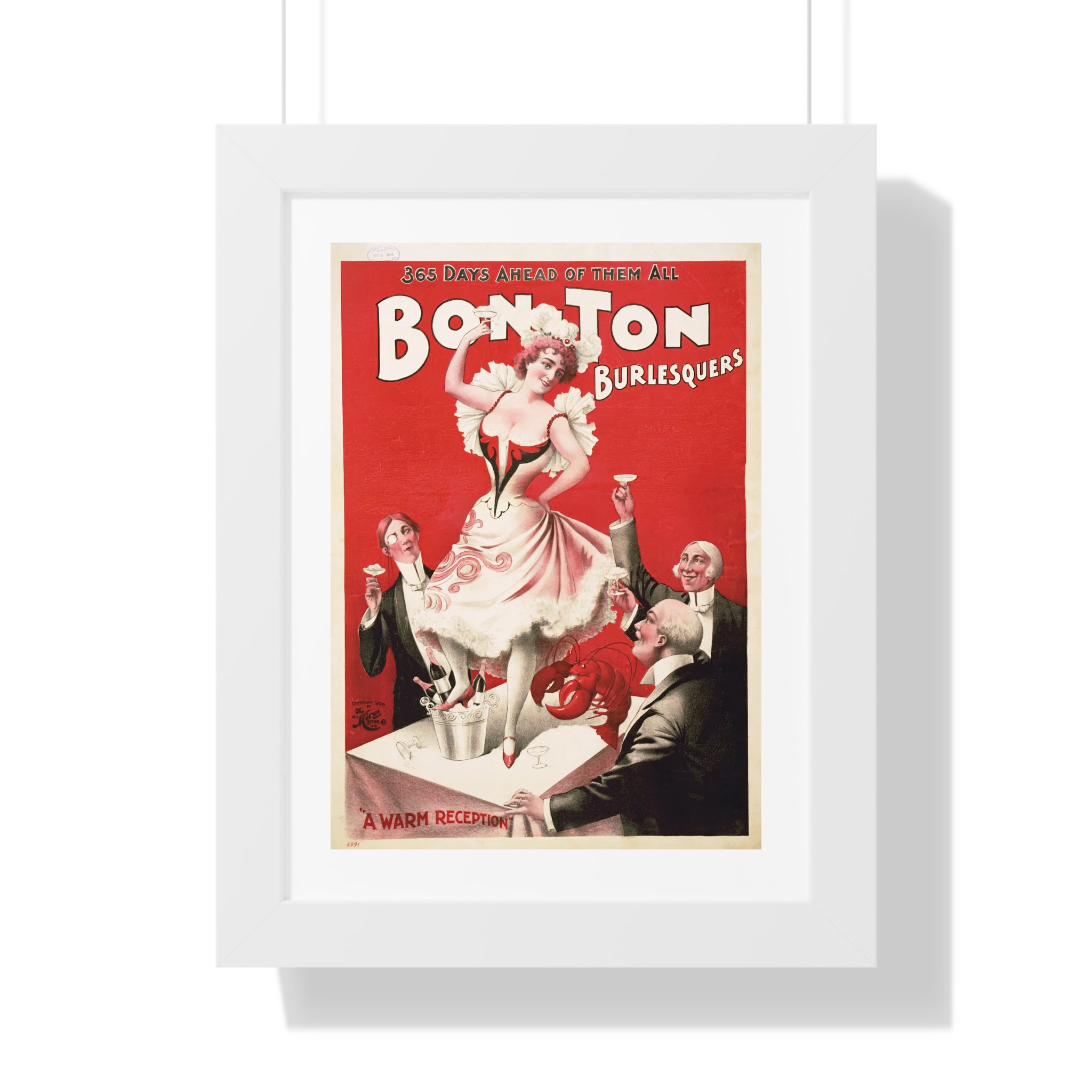 Framed Vertical Poster - Bon Ton Burlesquers Vintage Artwork (1898)