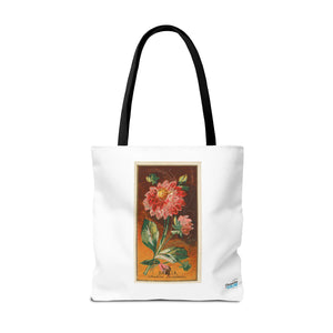 Stylish Tote Bag - Dahlia Coccinea Flower Artwork (1890)