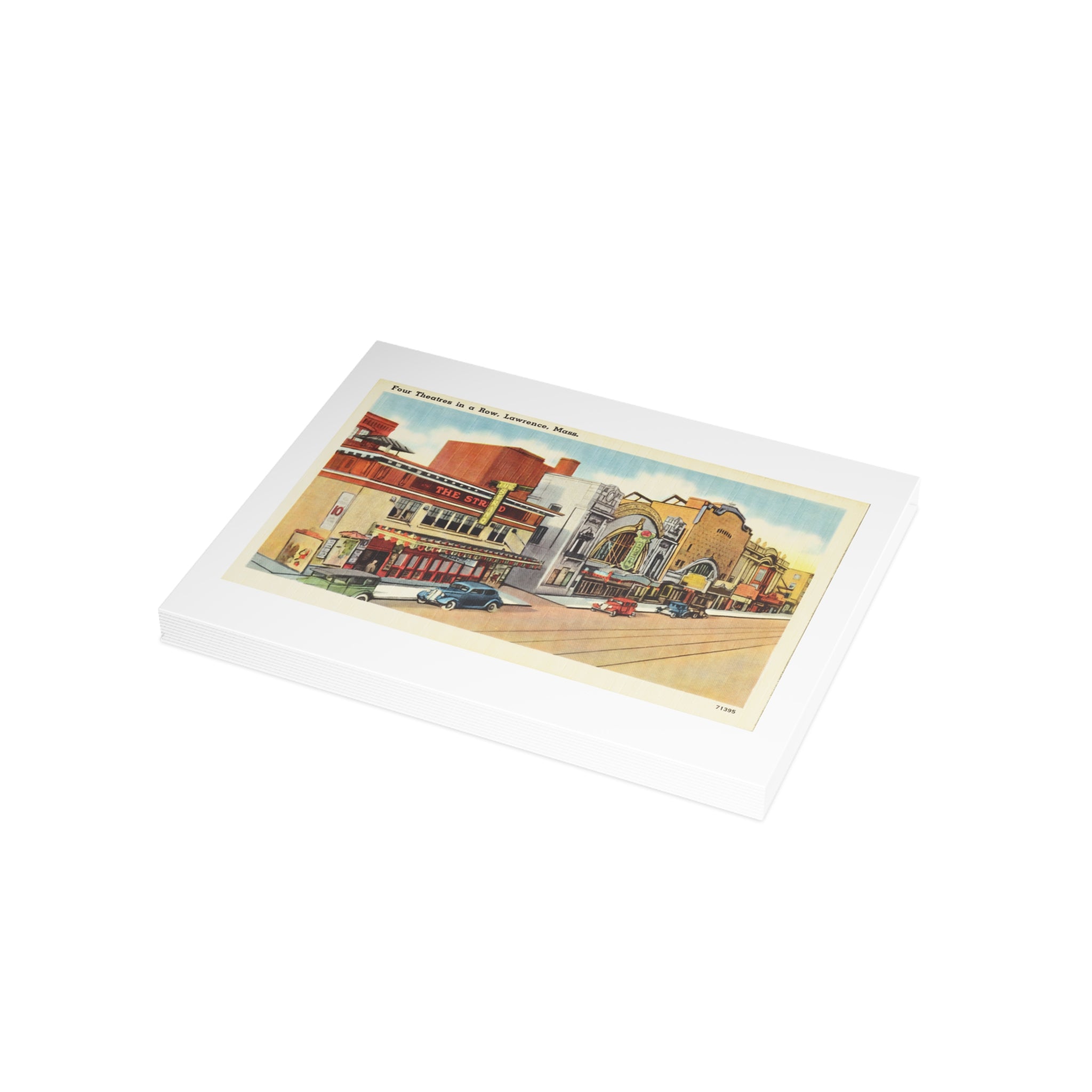Postcard Bundles (envelopes included) - Lawrence’s Famous Theater Row Linen-Era Vintage Artwork