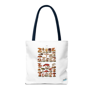 Stylish Tote Bag - Diverse Mushroom (Fungi) Species Print