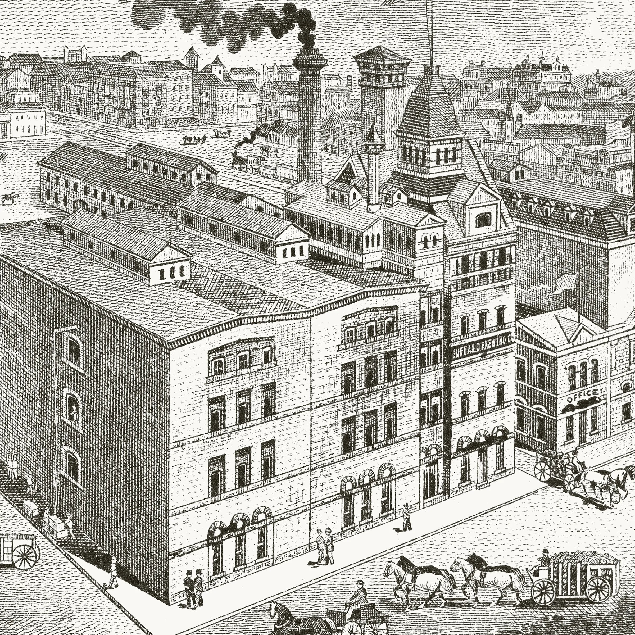 Buffalo Brewing Company, Sacramento - 1895 | Framed Print