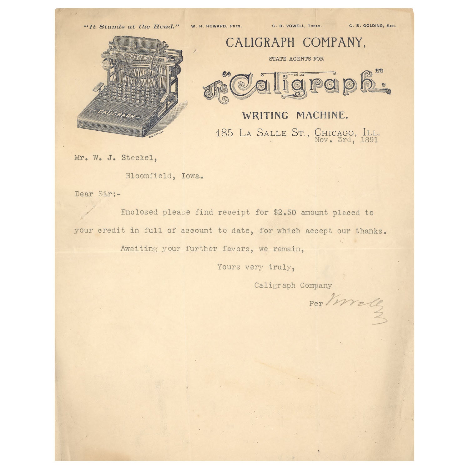 The Caligraph - 1891 | Framed Print