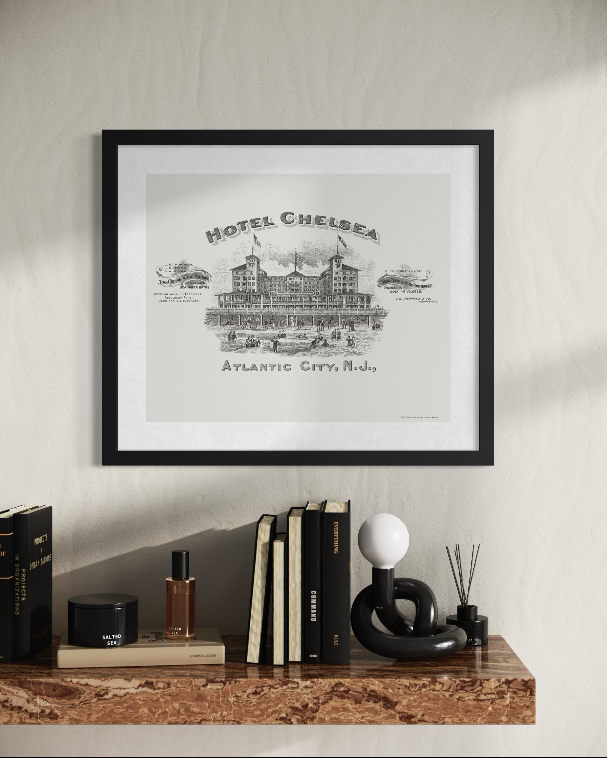 Hotel Chelsea, Atlantic City, NJ - 1907 | Framed Print