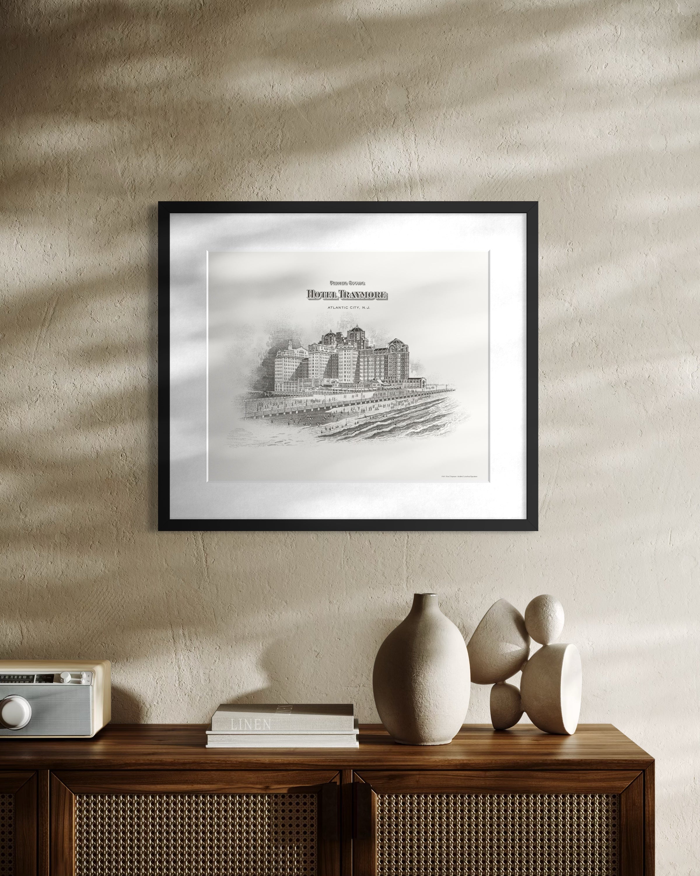 Hotel Traymore, Atlantic City, NJ - 1949 | Framed Print