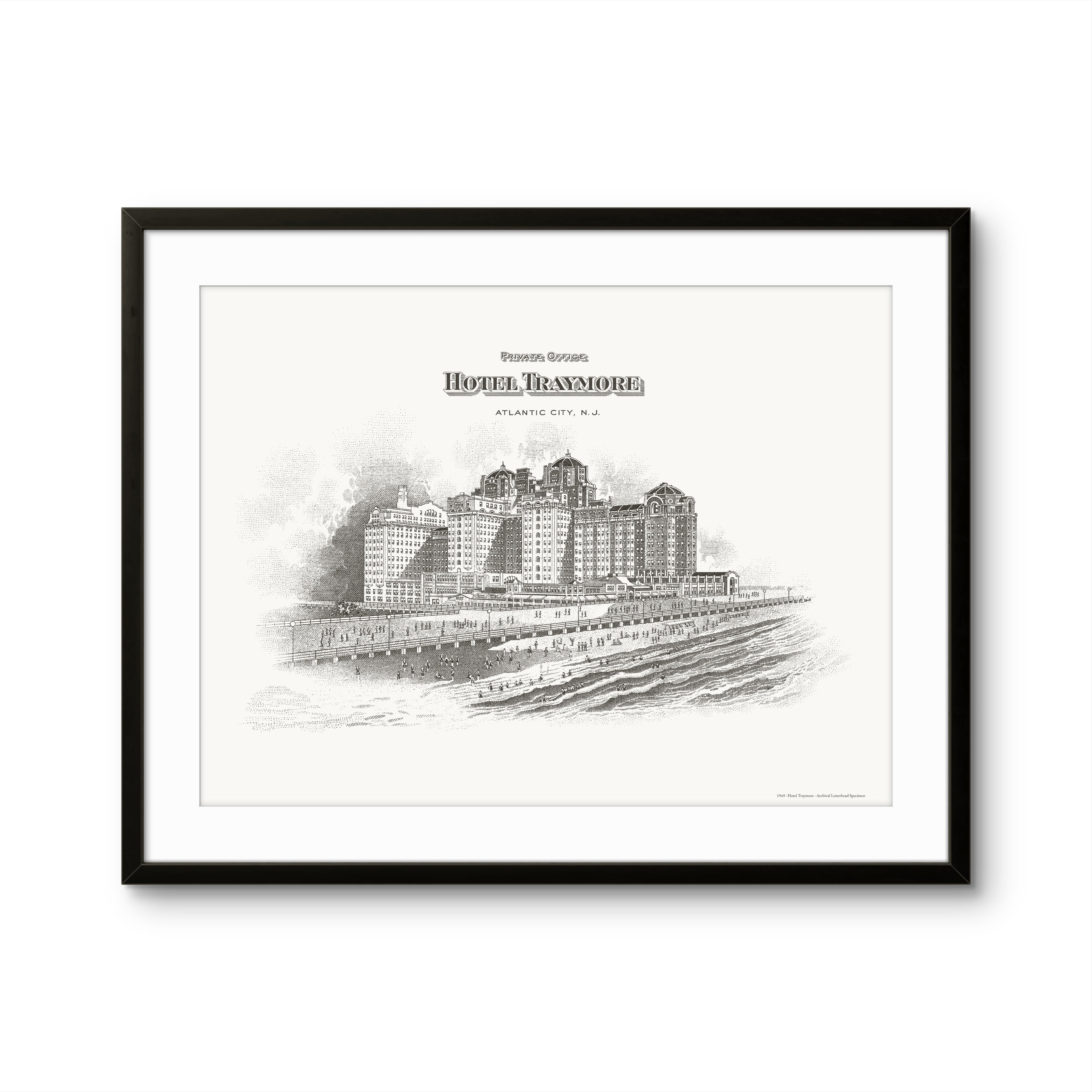 Hotel Traymore, Atlantic City, NJ - 1949 | Framed Print