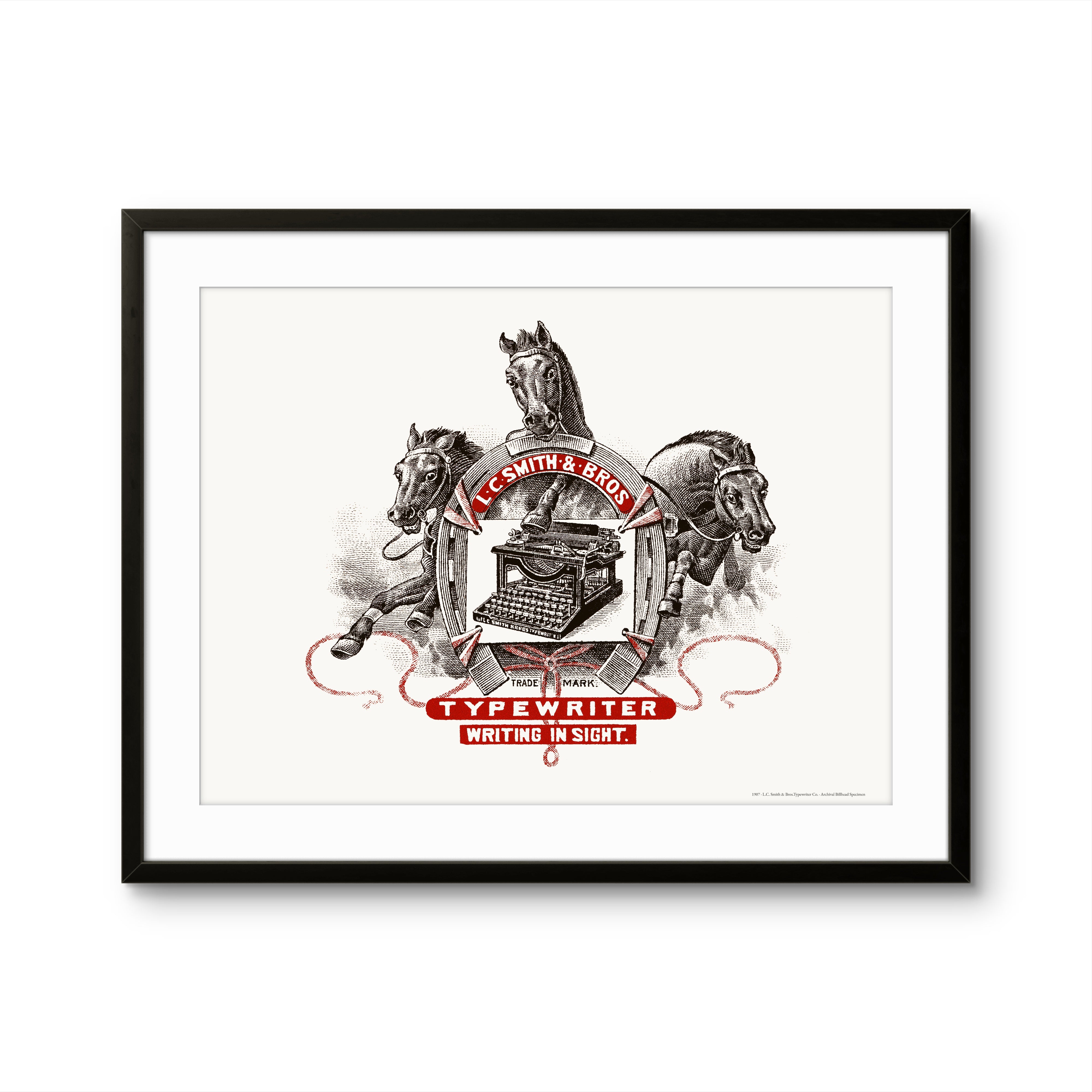 L.C. Smith &amp; Bros. Typewriter Co. - 1907 | Framed Print